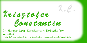 krisztofer constantin business card